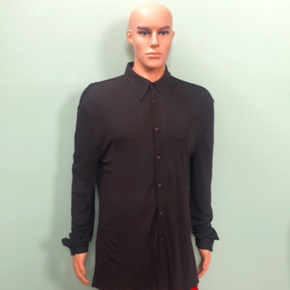 Gianni Versace Men's Brown Shirt, Sz 52 - Picture 3 of 8